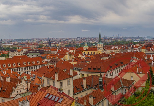 Praha od strony Hradczan
